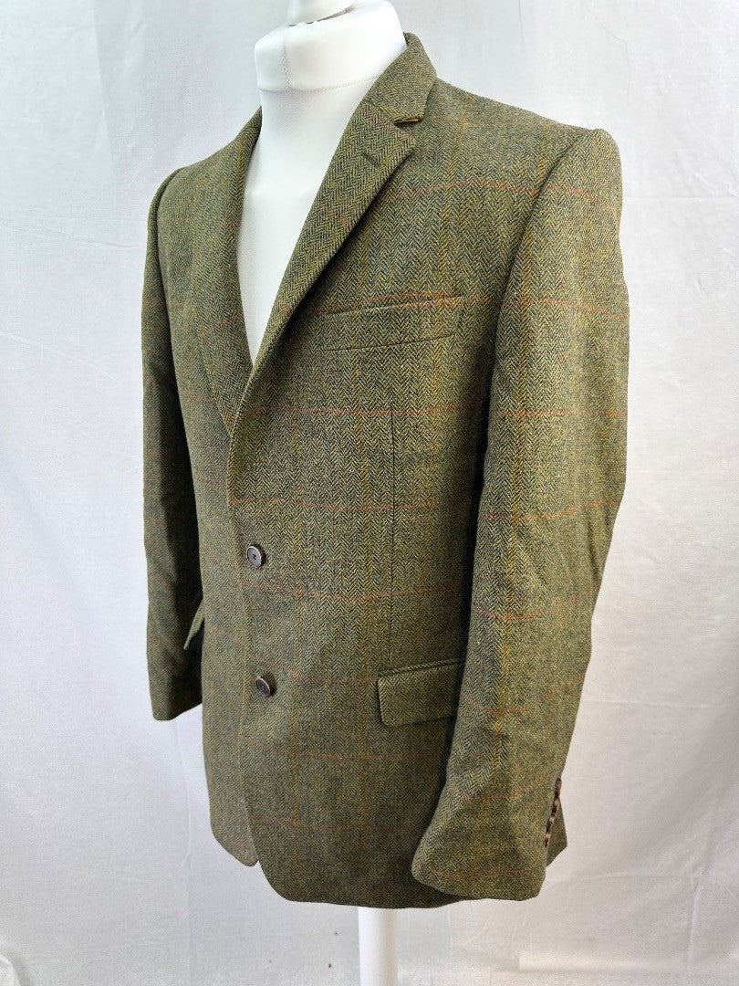 Lovat Harvie & Hudson Tweed Wool Blazer Size 44R Excellent Condition