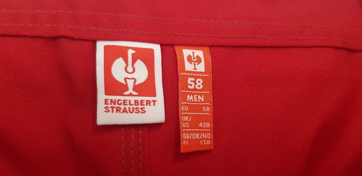 Engelbert Strauss Red Protective Work Cargo Trousers UK Size 42R BNWT