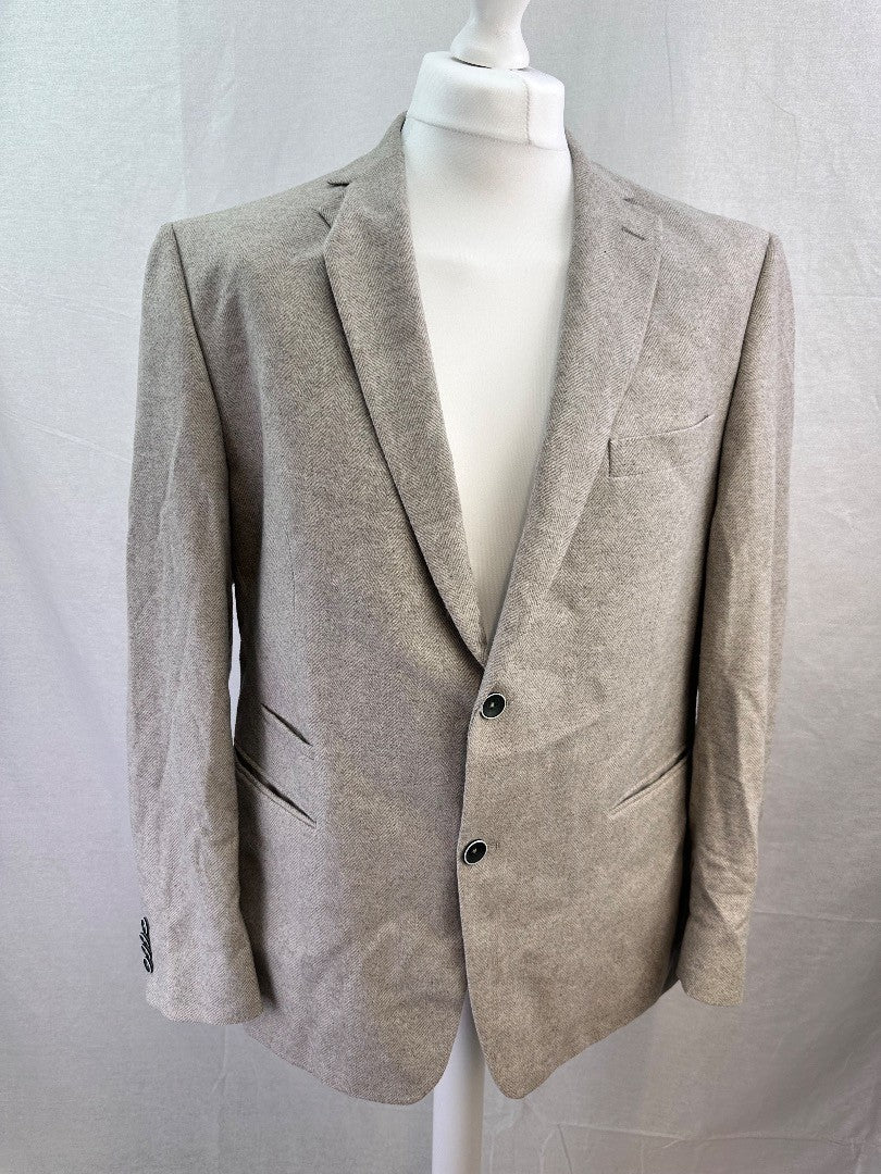 Common Sense Light Grey Wool Mix Blazer Size 46R Excellent Condition