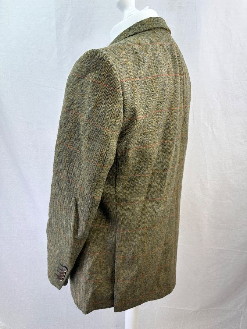 Lovat Harvie & Hudson Tweed Wool Blazer Size 44R Excellent Condition