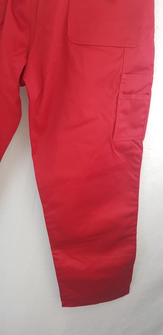 Engelbert Strauss Red Protective Work Cargo Trousers UK Size 42R BNWT