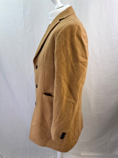 Skopes Camel Long Wool Mix Jacket Size S Mens Excellent Condition