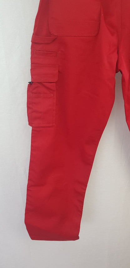 Engelbert Strauss Red Protective Work Cargo Trousers UK Size 42R BNWT