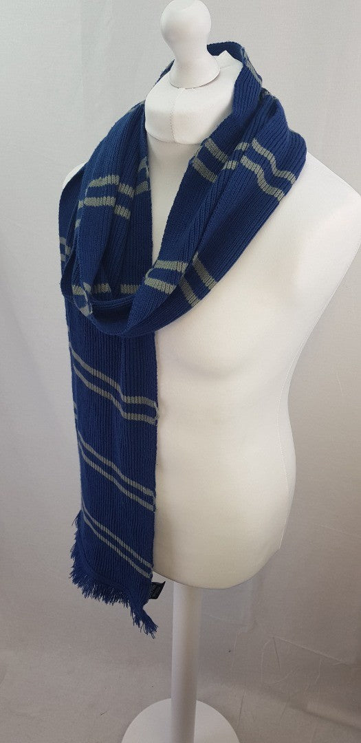 Harry Potter Ravenclaw Hogwarts House Colours Blue Warner Bros Scarf VGC