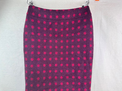 Dickins & Jones Moon Burgundy Red Spotty Winter Skirt Size 10 Excellent Condition