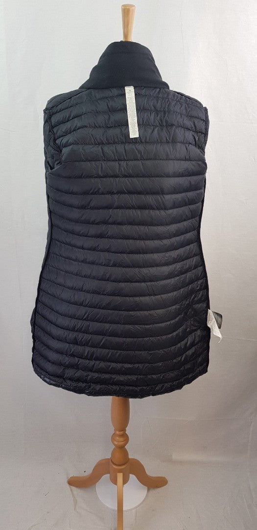 Lululemon Black Knee Length Puffer Coat Hood Size 10 Excellent Condition