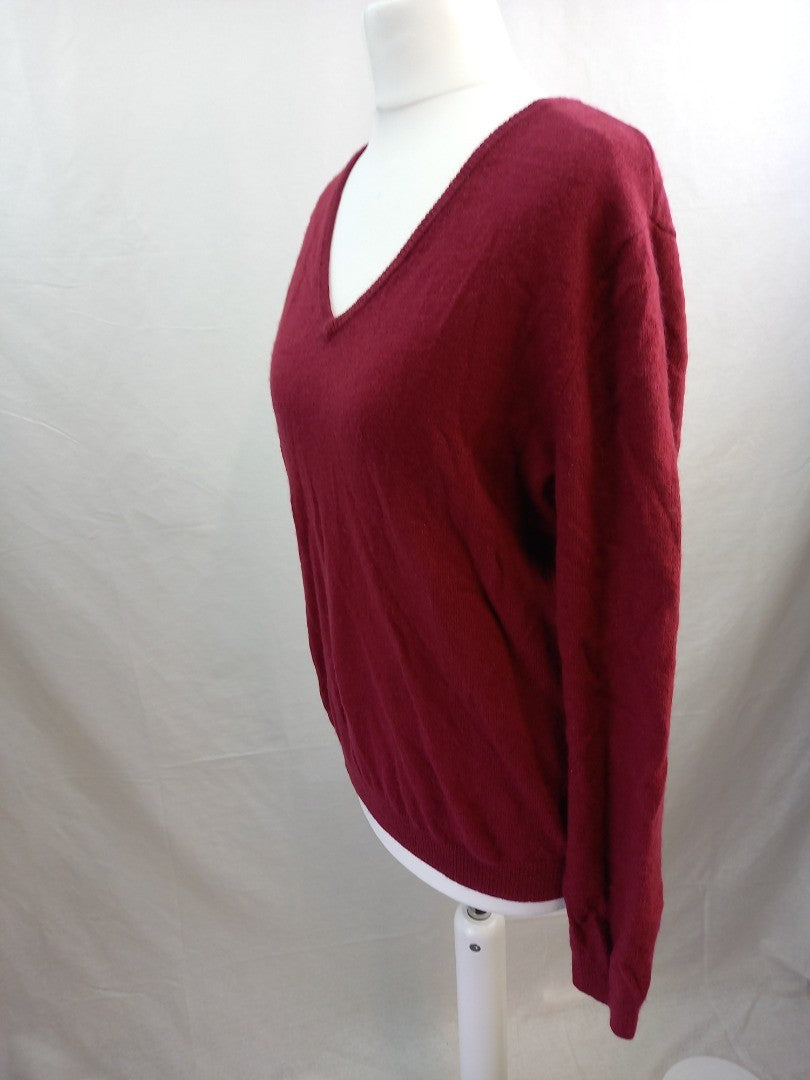 woolovers wool cashmere V neck jumper size S