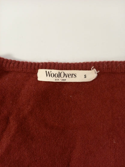 woolovers wool cashmere V neck jumper size S