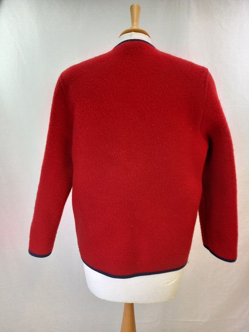 Giesswein Red Woollen Jacket Uk 16 Excellent condition