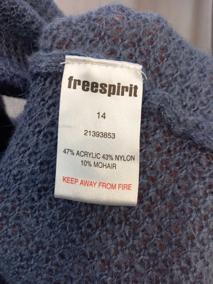 Freespirit Blue Knitted Jumper UK 14 Excellent condition