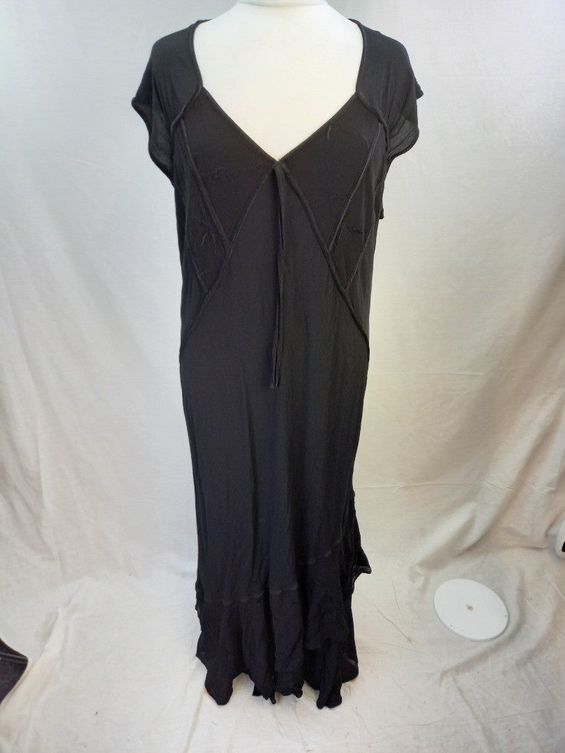 Chesca Black Maxi Dress UK 24 Excellent condition