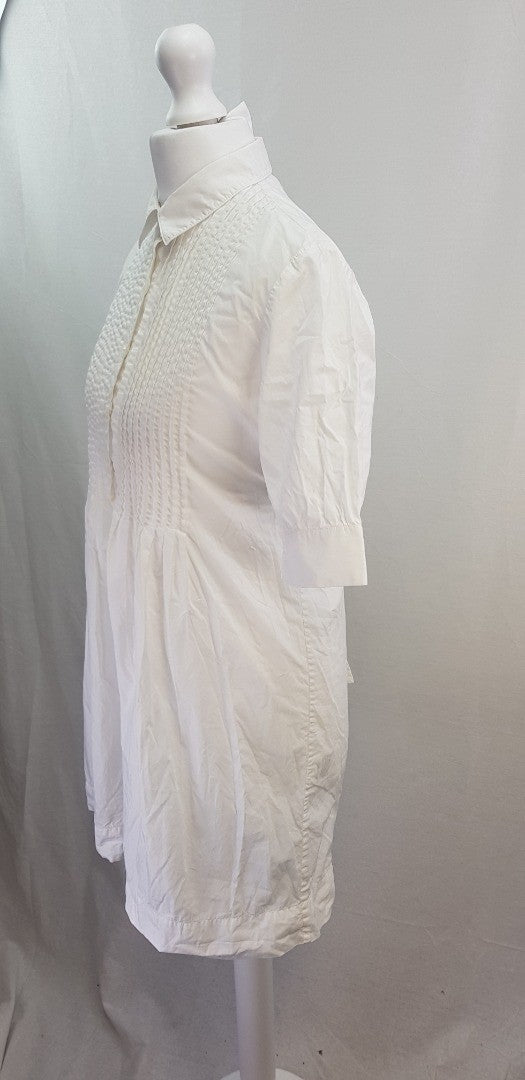 Toast White Knee Length Cotton Summer Dress Size S Excellent Condition