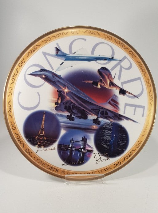 Concord 30 Supersonic Years Plate Royal Worcester Box & Certificate Excellent Condition