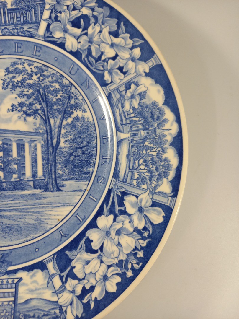 wedgewood blue white plate washington university