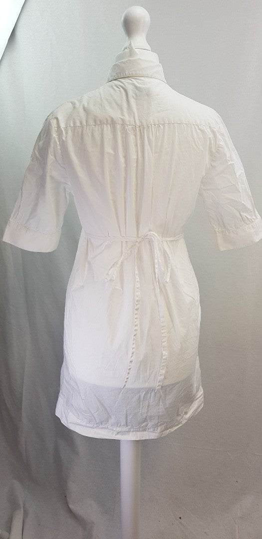 Toast White Knee Length Cotton Summer Dress Size S Excellent Condition