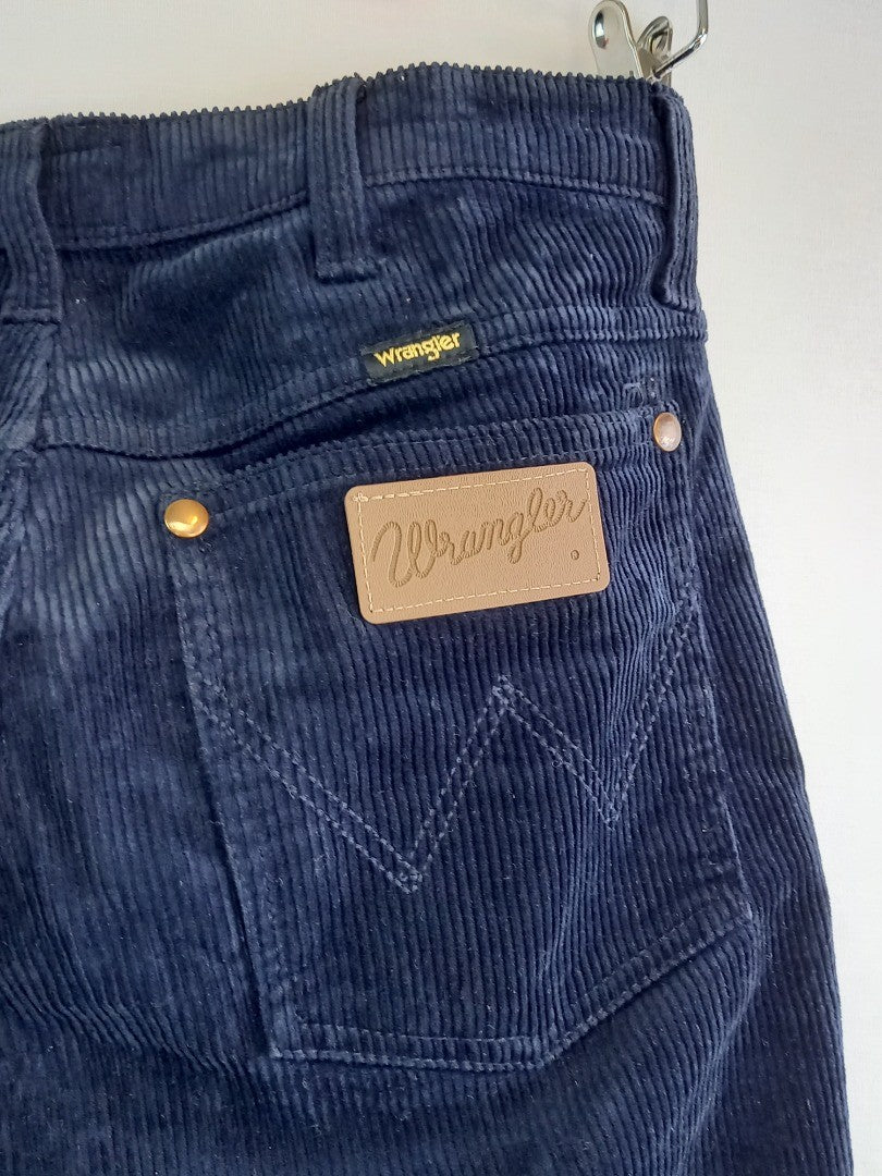 Wrangler Icons Navy Blue Corduroy Jeans Mens Slim Fit - Size W29 L34