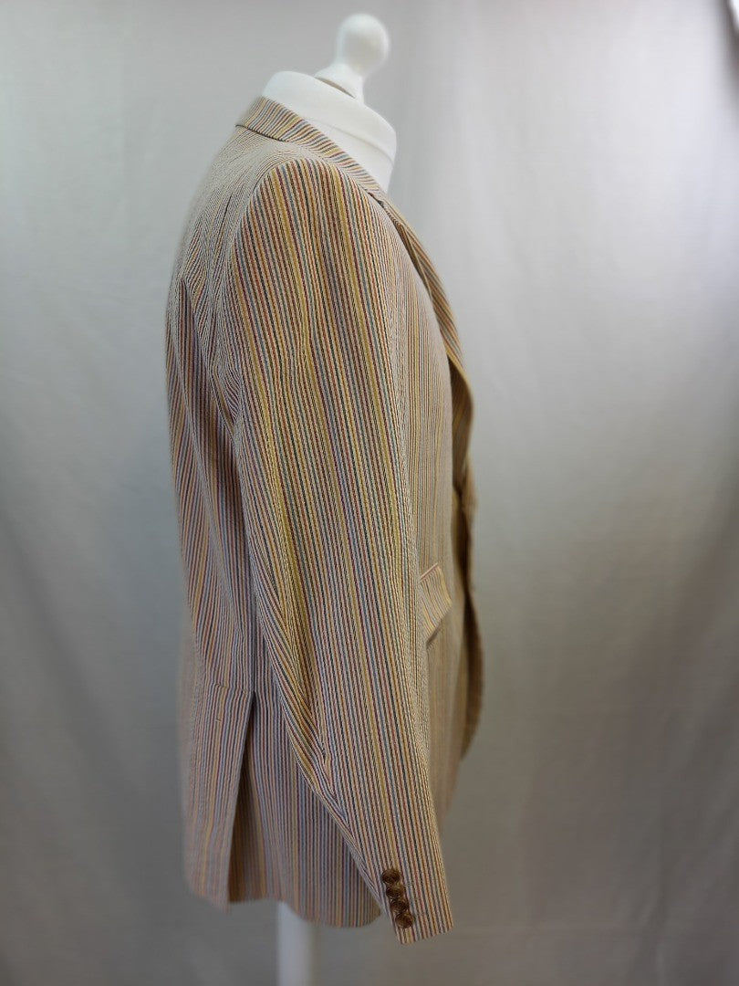 Gurteen Striped Blazer Boating Cotton 44R Excellent Condition