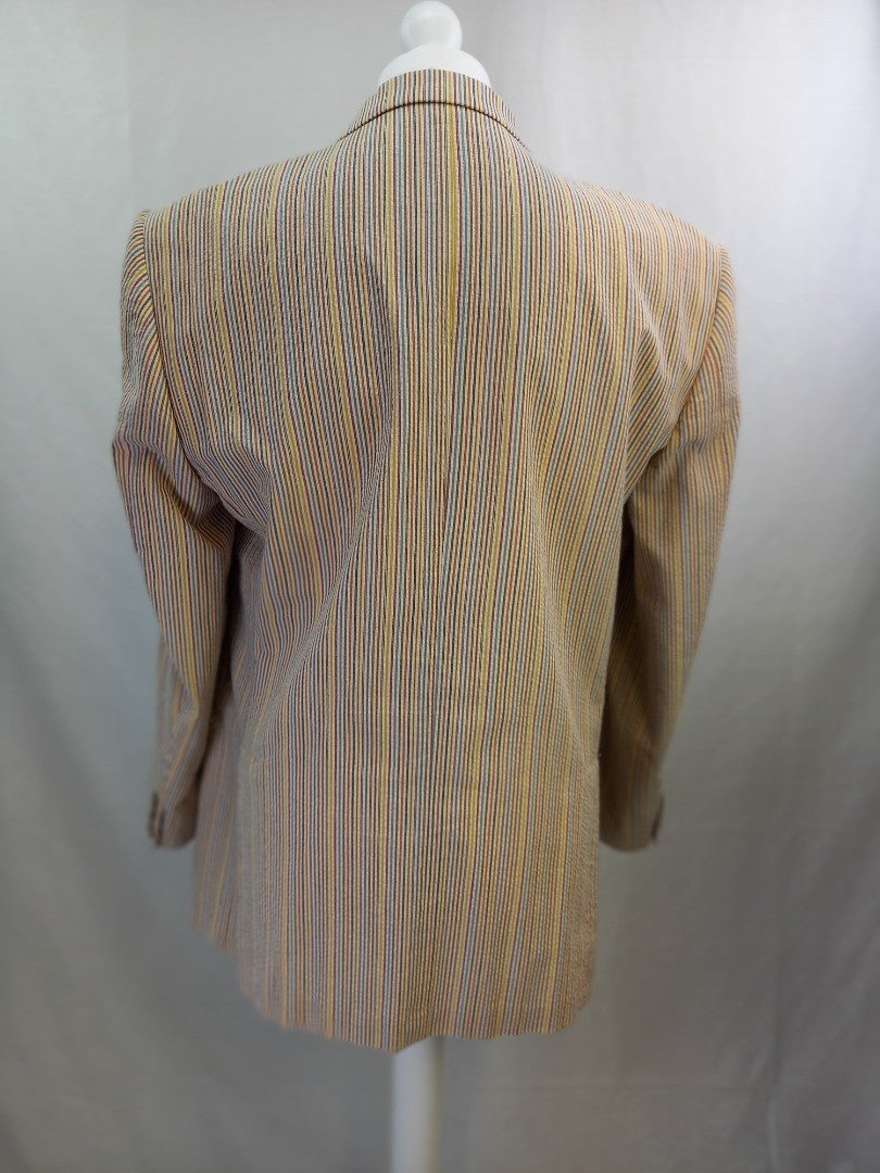 Gurteen Striped Blazer Boating Cotton 44R Excellent Condition