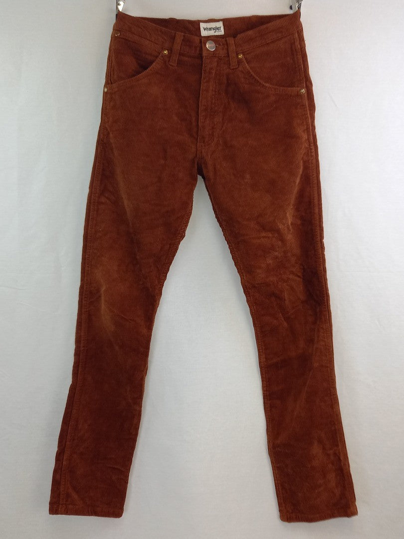 Wrangler Icons Rusty Brown Corduroy Jeans Mens Slim Fit - Size W29 L32