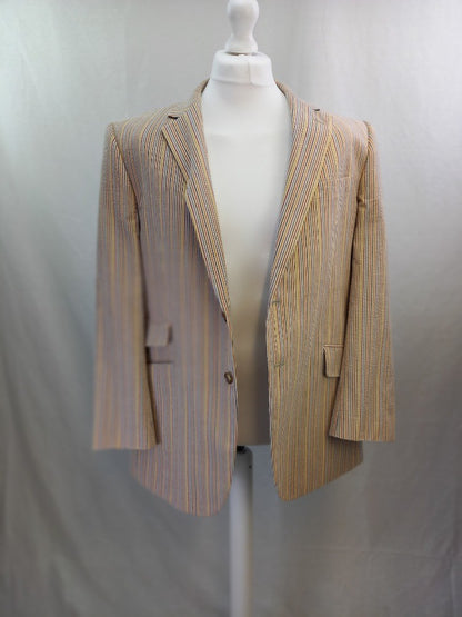 Gurteen Striped Blazer Boating Cotton 44R Excellent Condition