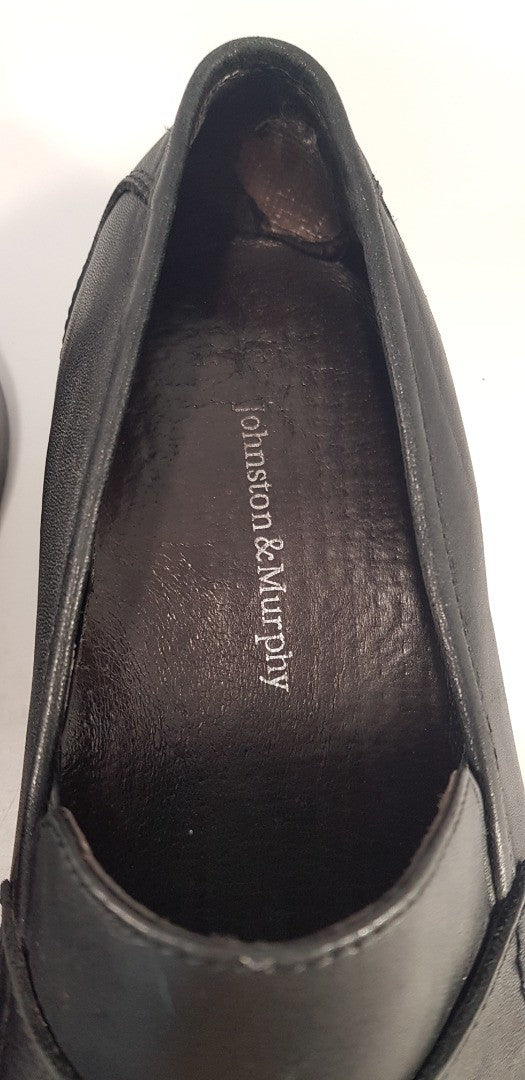 Johnston & Murphy Black Leather Loafers Size 10.5 M VGC