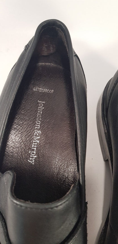 Johnston & Murphy Black Leather Loafers Size 10.5 M VGC