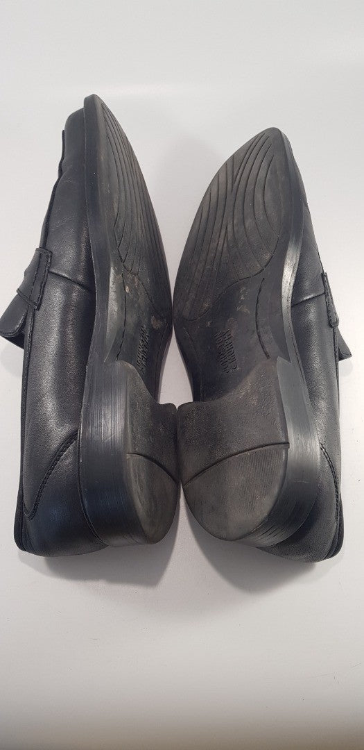 Johnston & Murphy Black Leather Loafers Size 10.5 M VGC