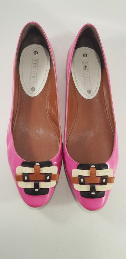 Celine Pink Patient Ballet Pumps Shoes Size 6 VGC