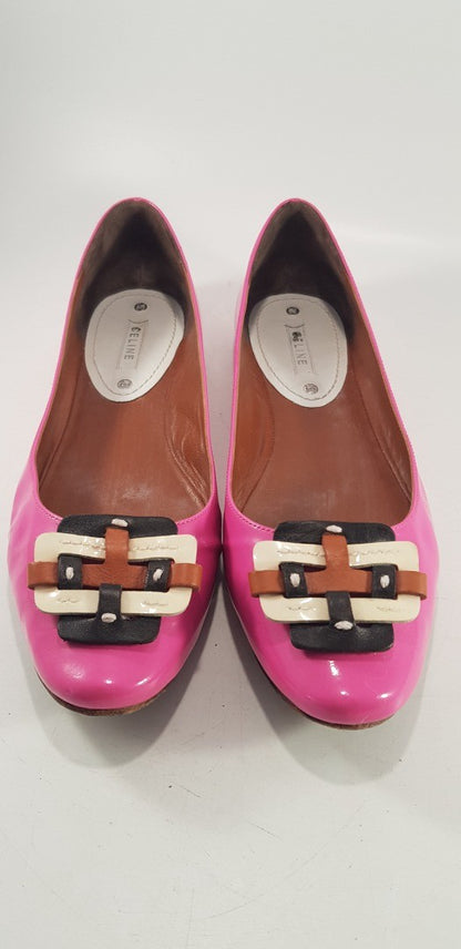 Celine Pink Patient Ballet Pumps Shoes Size 6 VGC