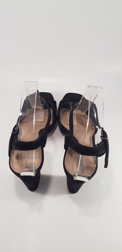 Autograph Black Suede Strappy Evening Heels Size 6.5 VGC