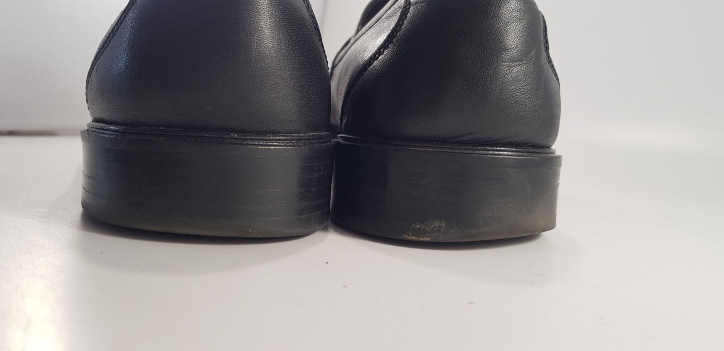 Johnston & Murphy Black Leather Loafers Size 10.5 M VGC