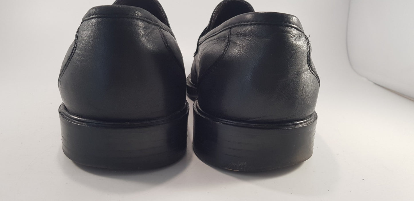 Johnston & Murphy Black Leather Loafers Size 10.5 M VGC