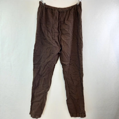 Sahara Linen Trousers Brown Womens UK M 100% Linen Excellent Condition