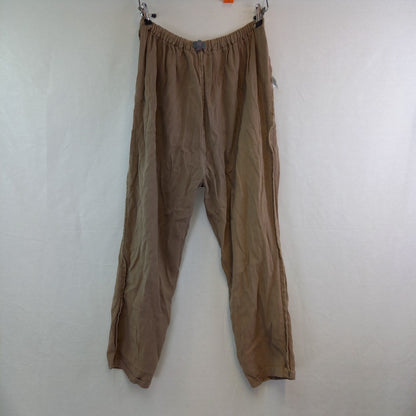 Sahara Linen Trousers Brown Womens UK M 100% Linen Excellent Condition