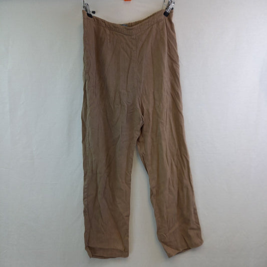 Sahara Linen Trousers Brown Womens UK M 100% Linen Excellent Condition