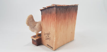 Lowell Davis Cat & Chicken Figure Ornament Small Excellent Condition