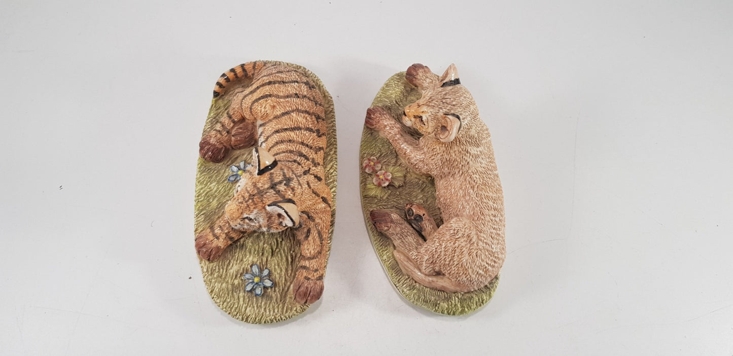 Miranda C Smith Tiger & Lion Cub Figurines Excellent Condition