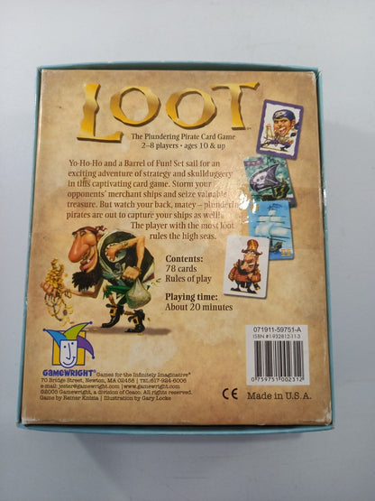 loot card game pirate gamewright