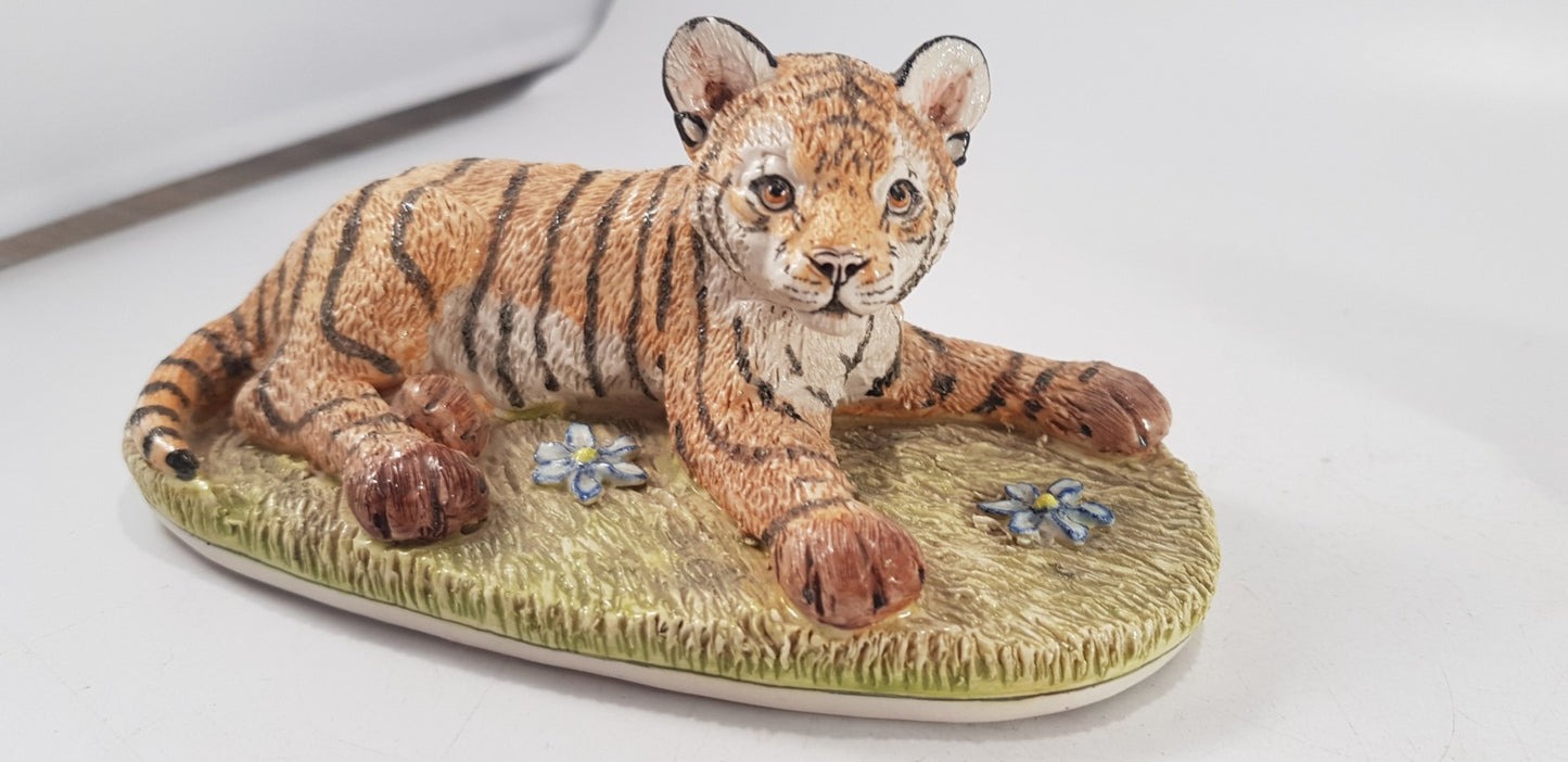 Miranda C Smith Tiger & Lion Cub Figurines Excellent Condition