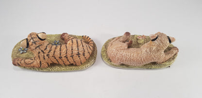 Miranda C Smith Tiger & Lion Cub Figurines Excellent Condition