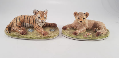 Miranda C Smith Tiger & Lion Cub Figurines Excellent Condition