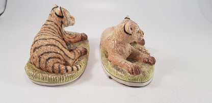 Miranda C Smith Tiger & Lion Cub Figurines Excellent Condition