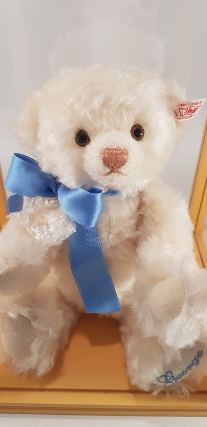 Steiff The Royal Baby Bear George In Case Number 4801 Excellent Condition