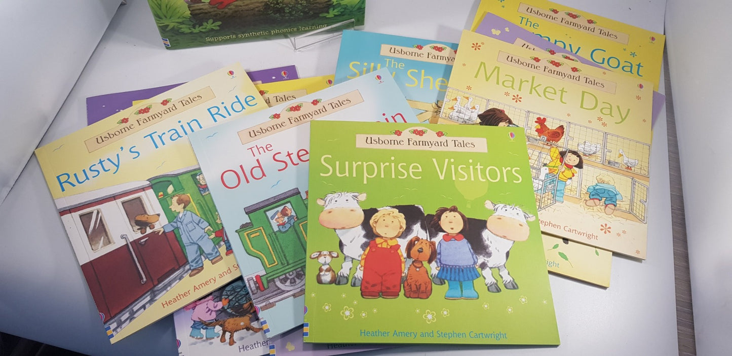 Usborne Phonics Readers 12 Book Gift Set Collection Excellent Condition