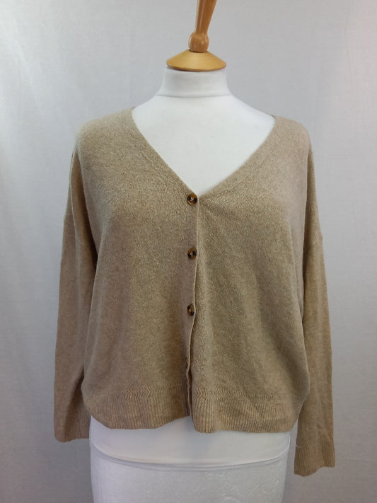 By Anthropologie Oatmeal V Neck Soft Oversized Cardigan - Size M