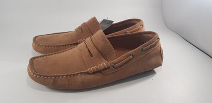 M&S Collection Suede Leather Loafers Tan Size 6 BNWT