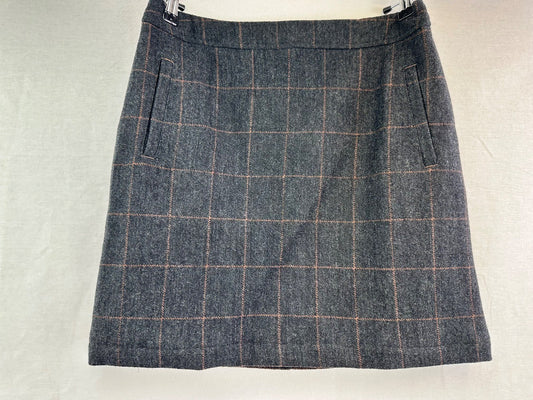 White Stuff Women's Roberta Check Skirt Grey Size 10 BNWT