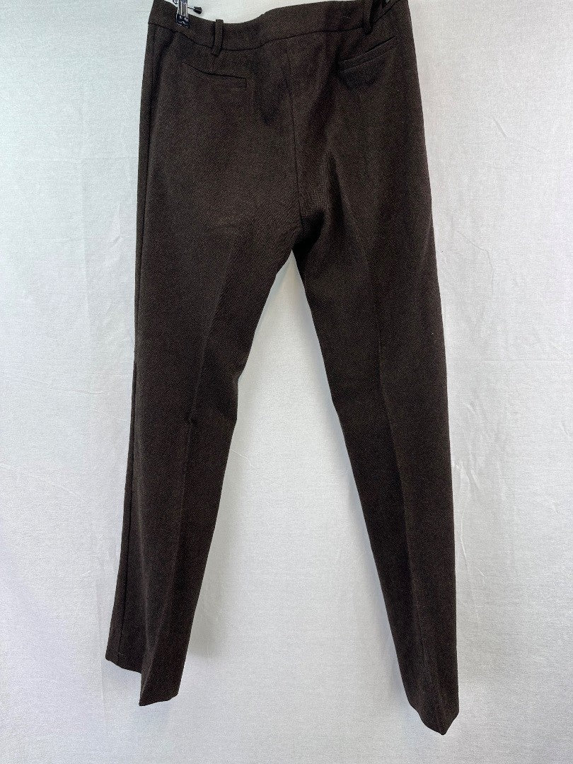 Weekend MaxMara Brown Wool Trousers Size 10 Excellent Condition