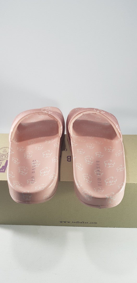 Ted Baker Dusky Pink Flowers Sliders Size 4 BNIB