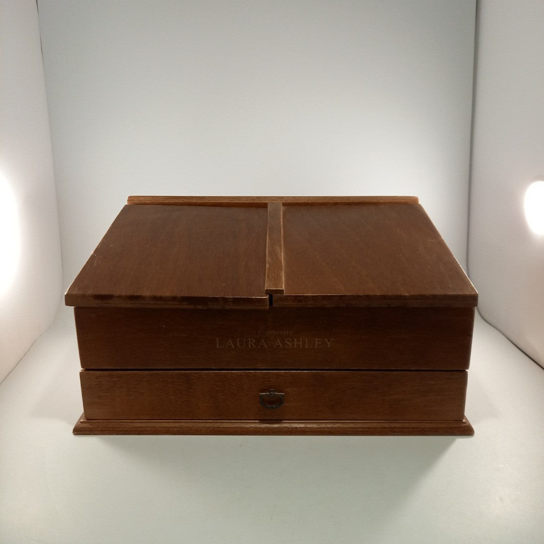 Laura Ashley Eyewear Storage Box 12 Slot Wooden Display Vintage Excellent